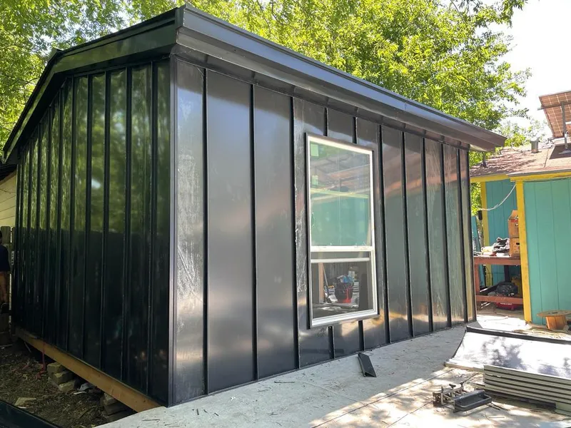 Black standing seam metal wall panels for Metal Roof Installation in Montvale